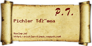 Pichler Tímea névjegykártya